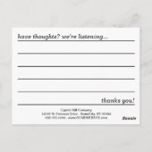 Herbstregenkommentar Postkarte (Rückseite)