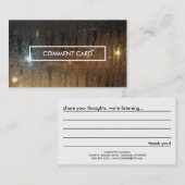 Herbstregenkommentar Visitenkarte (Vorne/Hinten)