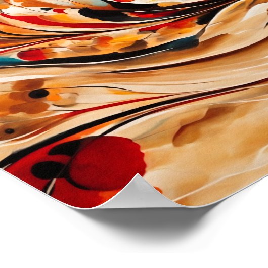 Herbstreihe im Abstrakten Stil Poster (Ecke)