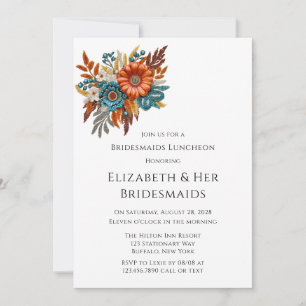 Herbstreihenfolge Blossoms Bridesmaier Luncheon Einladung