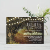 Herbstreihenleuchten Eichenbaum Einladungen für Ho (Stehend Vorderseite)