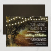 Herbstreihenleuchten Eichenbaum Einladungen für Ho (Vorne/Hinten)