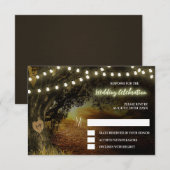 Herbstreihenleuchten Eichenbaum Hochzeitskarten RSVP Karte (Vorne/Hinten)