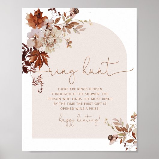 Herbstring Jagd Brautparty Poster (Vorne)