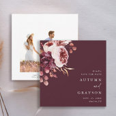 Herbstromananz Burgundy Wedding Foto Save The Date