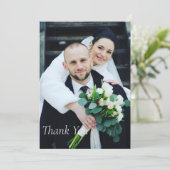 Herbstromanische Arch-Blumenhochzeit Dankeskarte (Stehend Vorderseite)