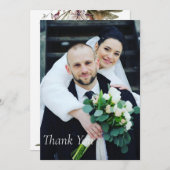 Herbstromanische Arch-Blumenhochzeit Dankeskarte (Vorne/Hinten)