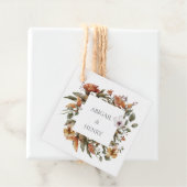 Herbstromanische Arch-Blumenhochzeit Geschenkanhänger (Beispiel)