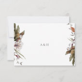 Herbstromanische Arch-Blumenhochzeit RSVP Karte (Rückseite)