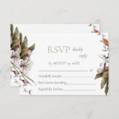 Herbstromanische Arch-Blumenhochzeit RSVP Karte (Vorne/Hinten)