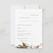 Herbstromanische Arch-Blumenhochzeit RSVP Karte (Rückseite)
