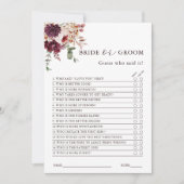 Herbstromanische Brautkarte oder Bauernkarte Einladung (Vorderseite)