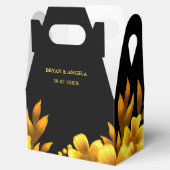 Herbstromantik Imitate gold & schwarz-floral geome Geschenkschachtel (Geöffnet)