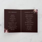 Herbstromantische Goldrahmen-Hochzeitung geklappt Programm (Innenseite)