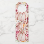 Herbstrosa Hochzeit Personalisiert Flaschenanhänger (Rückseite)