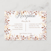 Herbstrost & Braun Boho Moderne Empfang Hochzeit Begleitkarte (Vorderseite)