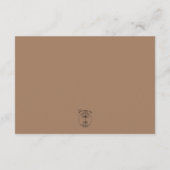 Herbstrost & Braun Boho Moderne Empfang Hochzeit Begleitkarte (Rückseite)