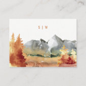 Herbstrost Orangenbäume Hochzeitsszenierung Begleitkarte (Rückseite)