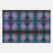 Herbstrost - Rustikales rotes Leaf-Papier Geschenkpapier Set (Vorderseite 3)