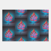 Herbstrost - Rustikales rotes Leaf-Papier Geschenkpapier Set (Vorderseite 2)