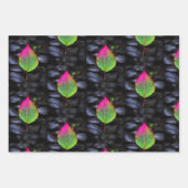 Herbstrost - Rustikales rotes Leaf-Papier Geschenkpapier Set (Vorderseite 2)