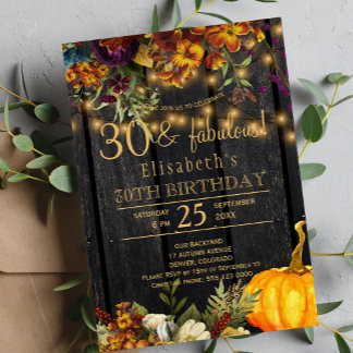 Herbstrostige Blume rustikaler Chic 30 sagenhafte Einladung