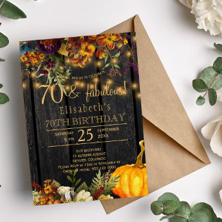 Herbstrostige Blume rustikaler Chic 70 sagenhafte Einladung