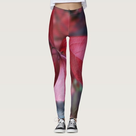 Herbstrot Leggings (Vorderseite)