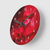 Herbstrot Runde Wanduhr (Winkel)