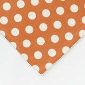Herbstrot und weißer Polka-Punkt Fleecedecke (Ecke)