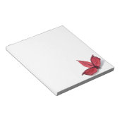 Herbstrote Blume Notizblock (angewinkelt)
