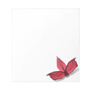 Herbstrote Blume Notizblock