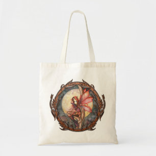 Herbstrote Fantasy-Fee große Tasche