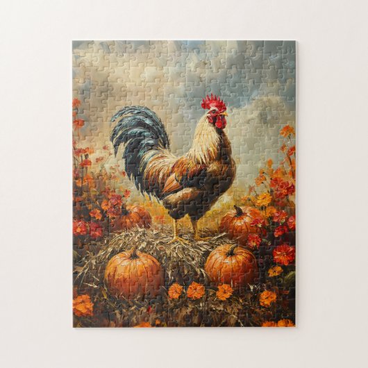 Herbstrounder mit Pumpkins Puzzle (Vertikal)