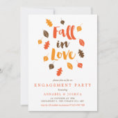 Herbstrückgang der Liebe lässt die Engagement-Part Einladung (Vorderseite)