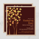Herbstrückgang führt zu Erntedank-Einladung Einladung (Vorne/Hinten)
