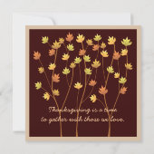 Herbstrückgang führt zu Erntedank-Einladung Einladung (Rückseite)