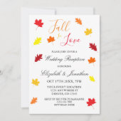 Herbstrückgang in der Liebe lässt Hochzeitsempfang Einladung (Vorderseite)