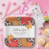 Herbstrückgang in der Liebe Pappteller (Party)