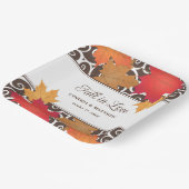 Herbstrückgang in der Liebe Pappteller (Gewinkelt)