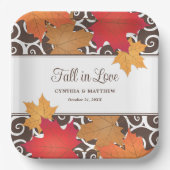 Herbstrückgang in der Liebe Pappteller (Vorderseite)