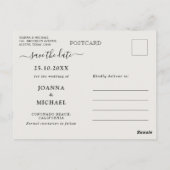 Herbstrückgang Rustikales Land Save the Date P Postkarte (Rückseite)