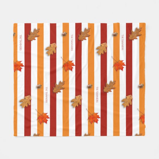 Herbstrückgänge fallen Personalisiert weg Fleecedecke (Vorderseite (Horizontal))