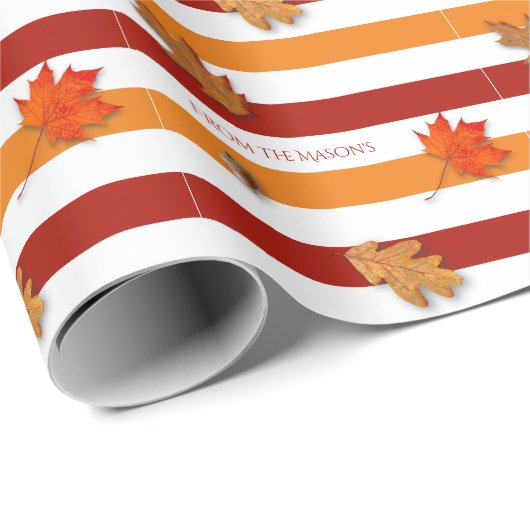 Herbstrückgänge fallen Personalisiert weg Geschenkpapier (Rolleneckpunkt)