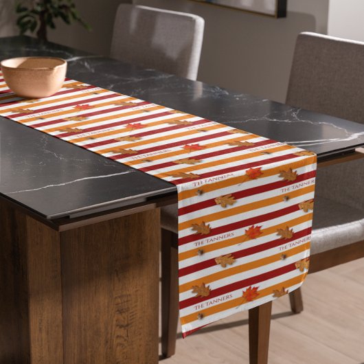 Herbstrückgänge fallen Personalisiert weg Kurzer Tischläufer