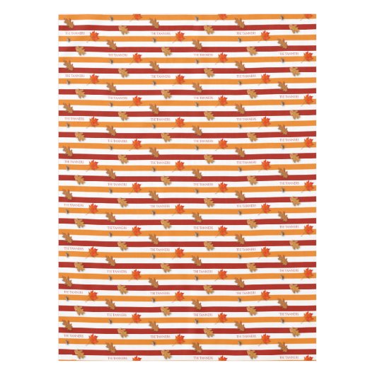 Herbstrückgänge fallen Personalisiert weg Tischdecke (Vorderseite)