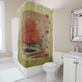 Herbstrückläufige Blätter Landschaft Duschvorhang (Beispiel)
