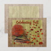 Herbstrückläufige Blätter Landschaft Postkarte (Vorne/Hinten)