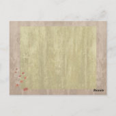 Herbstrückläufige Blätter Landschaft Postkarte (Rückseite)