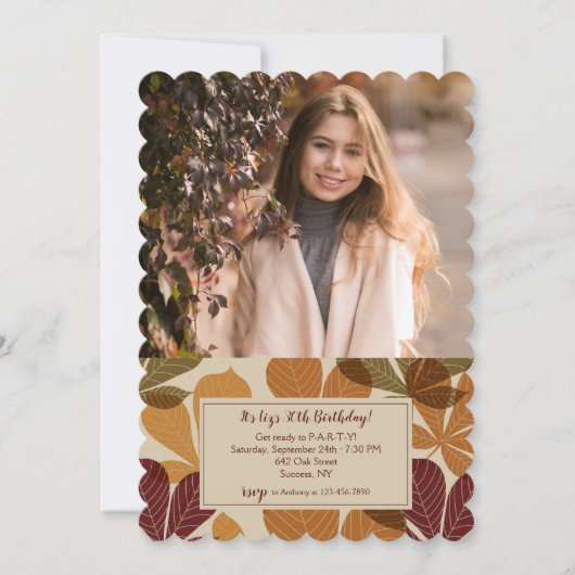 Herbstrückstand Foto 2 Einladung (Vorderseite)